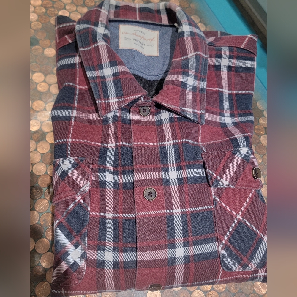 Weatherproof Vintage plaid Lined Button Down XXL